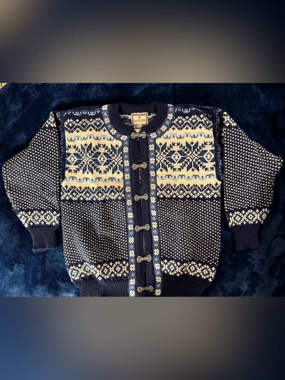 Unisex Dale of Norway Nordic Knit Cardigan Sweater M